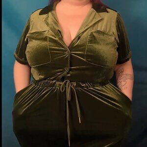 Rachel Antonoff Velvet Jumpsuit - 2X